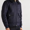 The Flight Jacket 3.0 Shearling-Trimmed Wool Bomber Jacket - FR