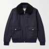 The Flight Jacket 3.0 Shearling-Trimmed Wool Bomber Jacket
