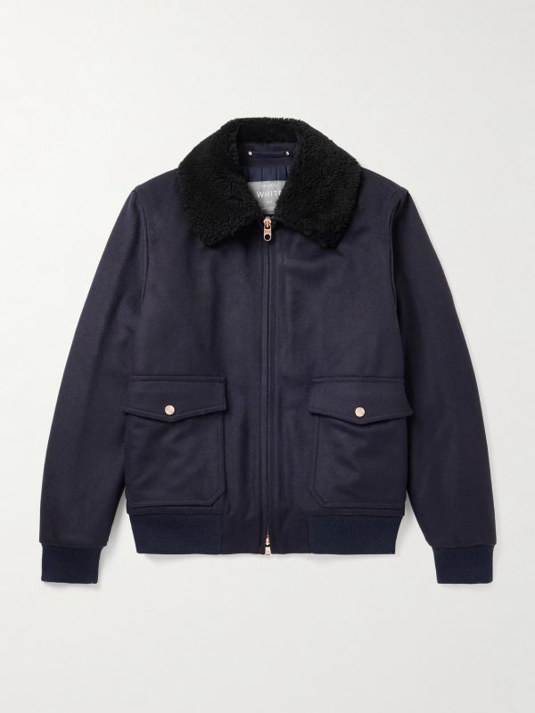 The Flight Jacket 3.0 Shearling-Trimmed Wool Bomber Jacket