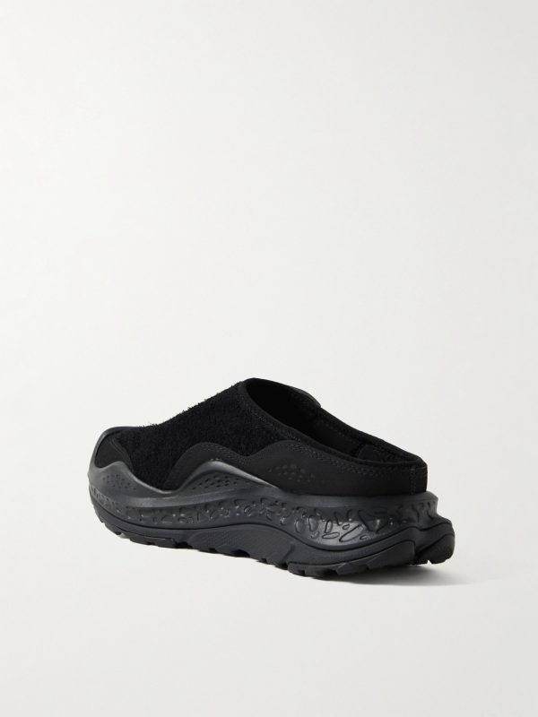 Ora Primo EXT Rubber-Trimmed Suede Slip-On Sneakers - BK Ora Primo EXT Rubber-Trimmed Suede Slip-On Sneakers - BK