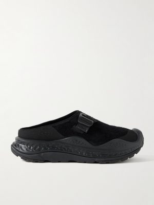 Ora Primo EXT Rubber-Trimmed Suede Slip-On Sneakers