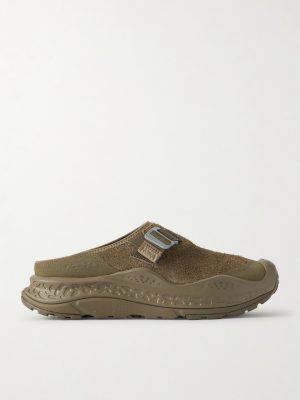 Ora Primo EXT Rubber-Trimmed Suede Slip-On Sneakers