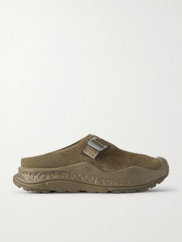 Ora Primo EXT Rubber-Trimmed Suede Slip-On Sneakers