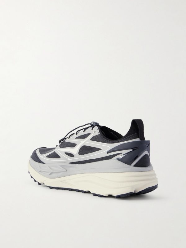 U Stinson One7 Rubber-Trimmed Mesh Running Sneakers - BK U Stinson One7 Rubber-Trimmed Mesh Running Sneakers - BK