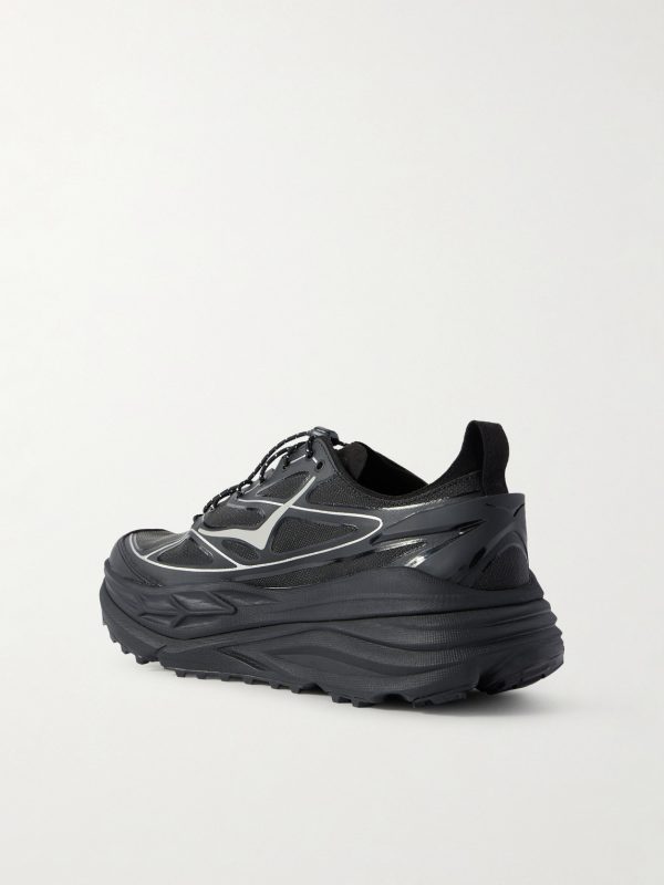 U Stinson One7 Rubber-Trimmed Mesh Running Sneakers - BK U Stinson One7 Rubber-Trimmed Mesh Running Sneakers - BK