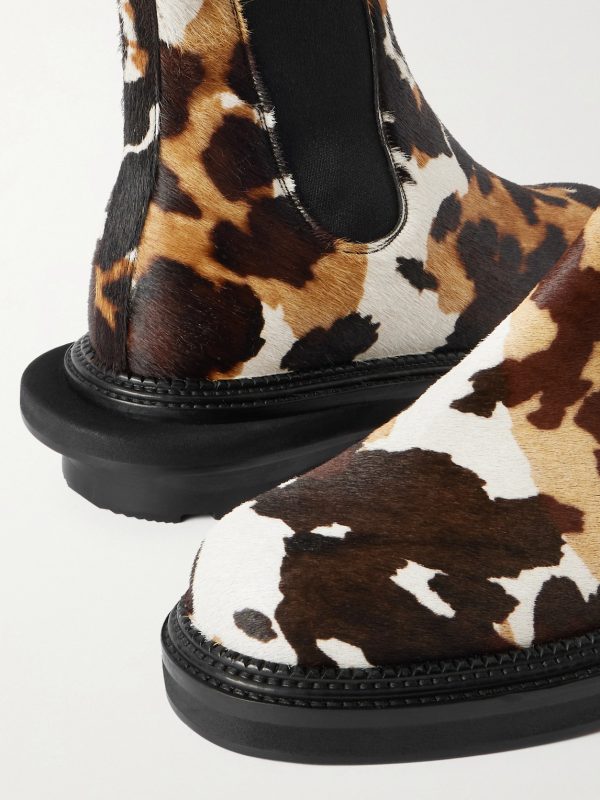 + Sacai Cow-Print Calf Hair Chelsea Boots - CU + Sacai Cow-Print Calf Hair Chelsea Boots - CU