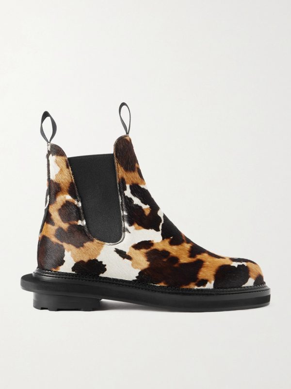 + Sacai Cow-Print Calf Hair Chelsea Boots + Sacai Cow-Print Calf Hair Chelsea Boots