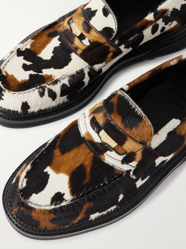 + Sacai Cow-Print Calf Hair Loafers - CU + Sacai Cow-Print Calf Hair Loafers - CU