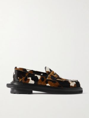 + Sacai Cow-Print Calf Hair Loafers + Sacai Cow-Print Calf Hair Loafers