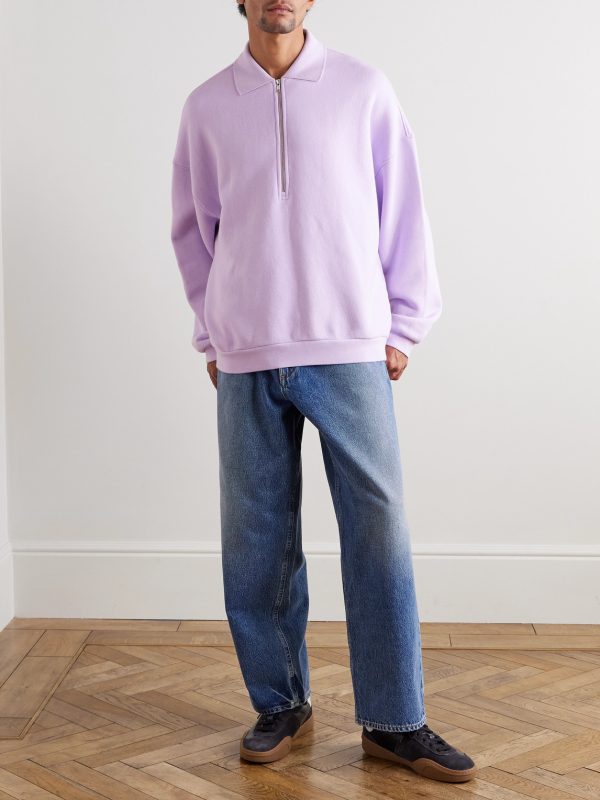 Pace Half-Zip Cotton-Jersey Sweatshirt - OU Pace Half-Zip Cotton-Jersey Sweatshirt - OU