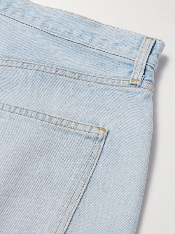 Anson Straight-Leg Frayed Denim Shorts - CU Anson Straight-Leg Frayed Denim Shorts - CU