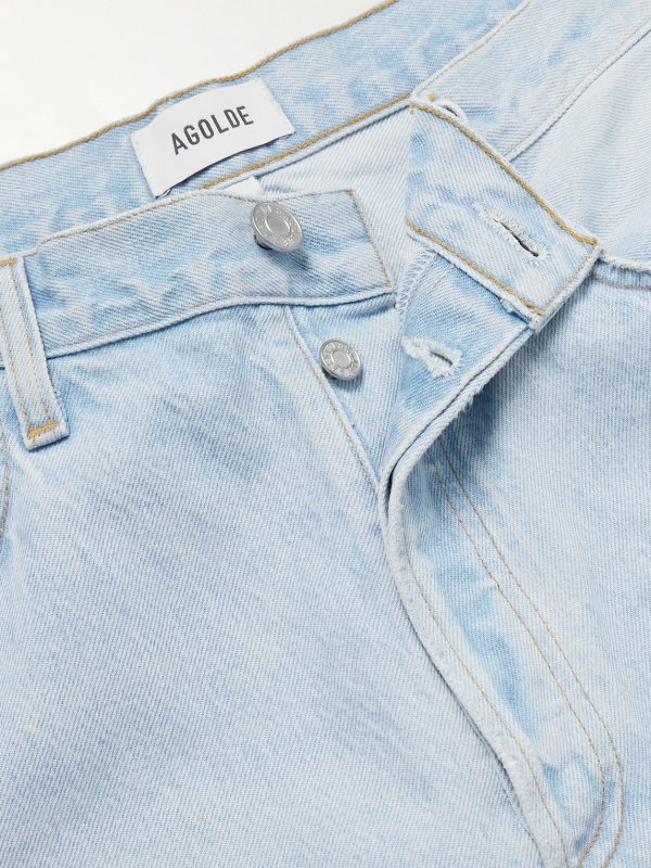 Anson Straight-Leg Frayed Denim Shorts - E1 Anson Straight-Leg Frayed Denim Shorts - E1