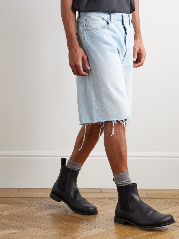 Anson Straight-Leg Frayed Denim Shorts - FR Anson Straight-Leg Frayed Denim Shorts - FR