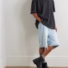 Anson Straight-Leg Frayed Denim Shorts - OU Anson Straight-Leg Frayed Denim Shorts - OU