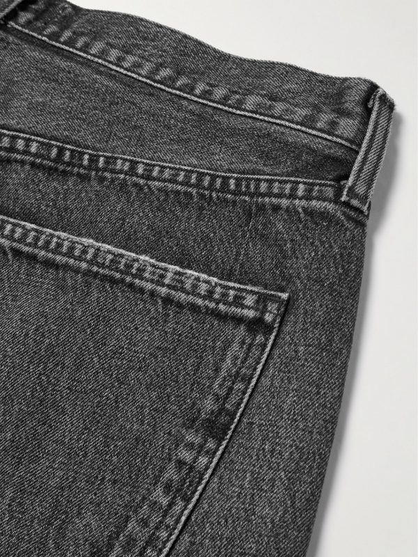 Anson Straight-Leg Frayed Denim Shorts - CU Anson Straight-Leg Frayed Denim Shorts - CU