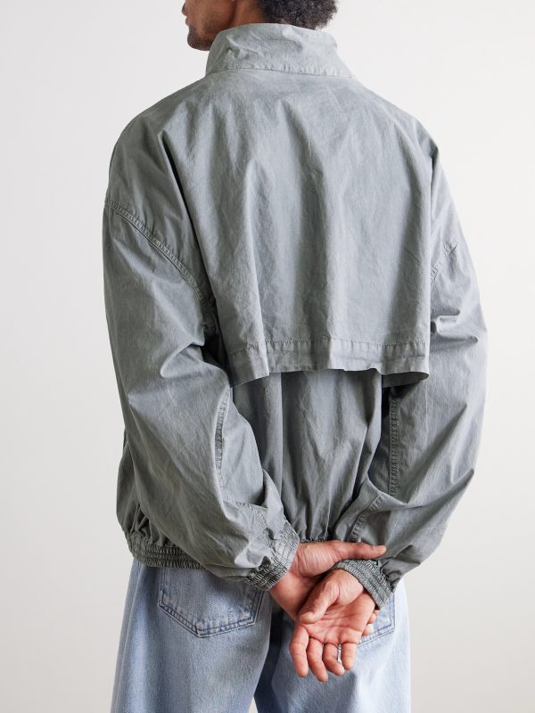 Marshall Crinkled Cotton-Blend Shell Bomber Jacket - BK