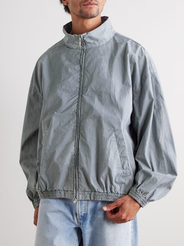 Marshall Crinkled Cotton-Blend Shell Bomber Jacket - FR