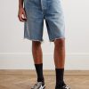 Anson Straight-Leg Frayed Denim Shorts - FR Anson Straight-Leg Frayed Denim Shorts - FR