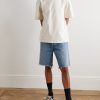 Anson Straight-Leg Frayed Denim Shorts - OU Anson Straight-Leg Frayed Denim Shorts - OU