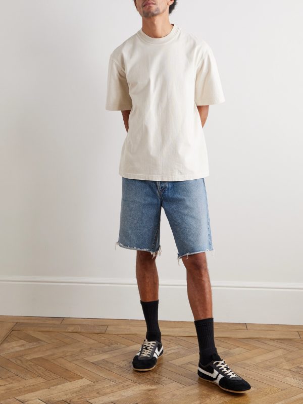 Anson Straight-Leg Frayed Denim Shorts - OU Anson Straight-Leg Frayed Denim Shorts - OU