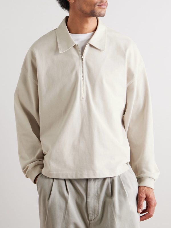 Darius Cotton-Jersey Half-Zip Polo Shirt - FR