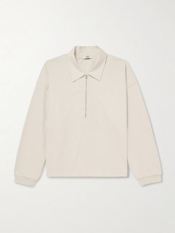 Darius Cotton-Jersey Half-Zip Polo Shirt