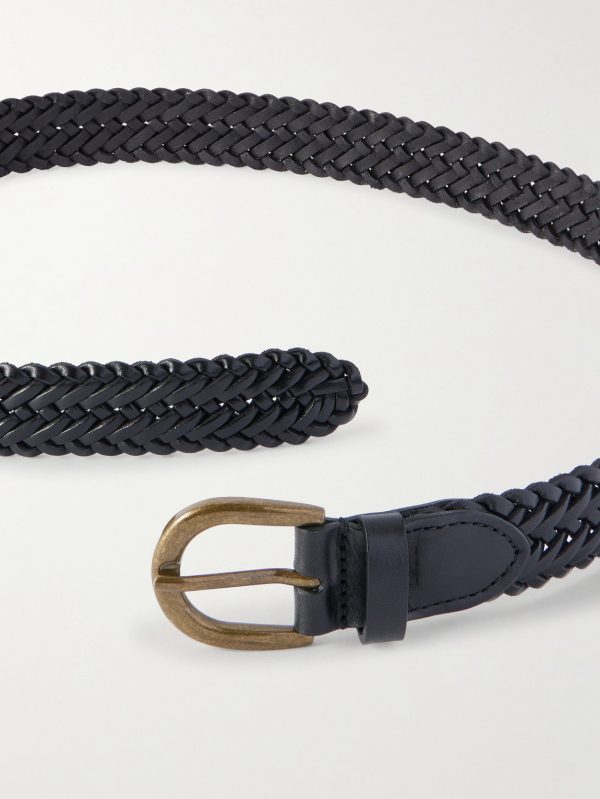 3cm Woven Leather Belt - E1