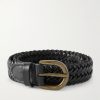 3cm Woven Leather Belt