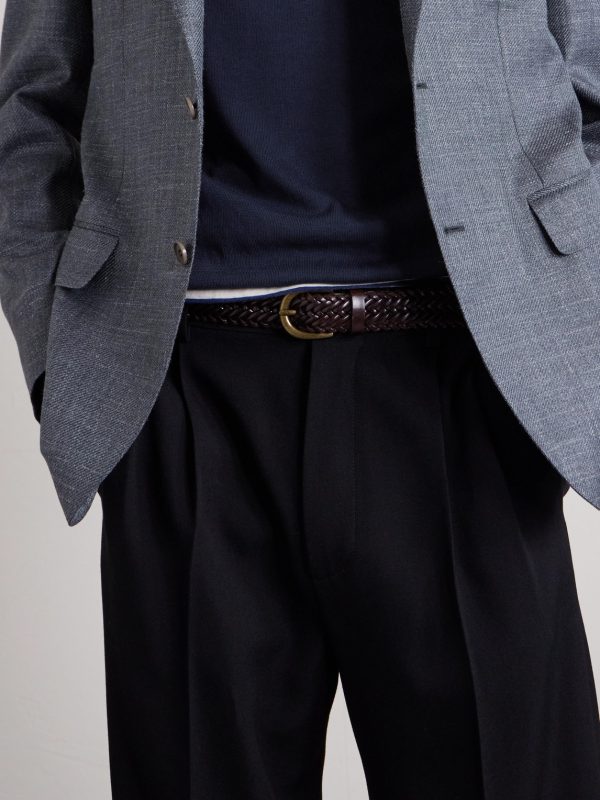 3cm Woven Leather Belt - OU 3cm Woven Leather Belt - OU