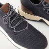 Leather-Trimmed Stretch-Knit Sneakers - CU Leather-Trimmed Stretch-Knit Sneakers - CU