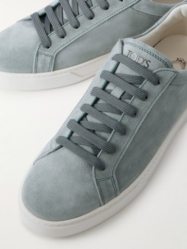 Paneled Rubber-Trimmed Suede Sneakers - CU Paneled Rubber-Trimmed Suede Sneakers - CU