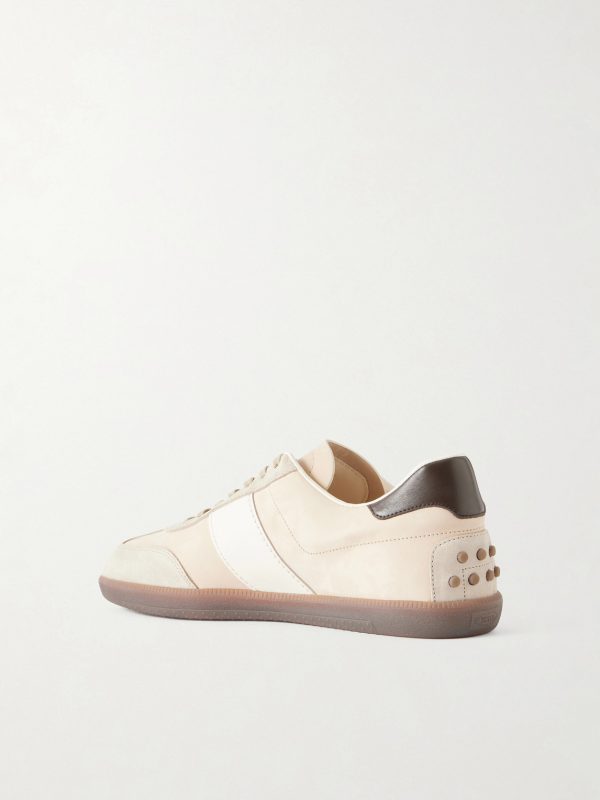 Tabs Suede and Leather-Trimmed Nubuck Sneakers - BK Tabs Suede and Leather-Trimmed Nubuck Sneakers - BK