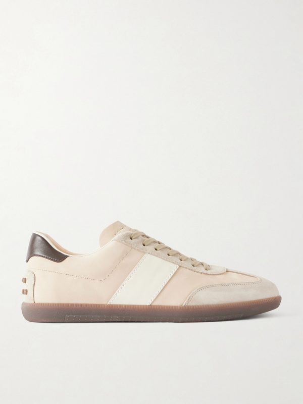 Tabs Suede and Leather-Trimmed Nubuck Sneakers Tabs Suede and Leather-Trimmed Nubuck Sneakers