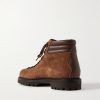 Vettore Leather-Trimmed Suede Boots - BK Vettore Leather-Trimmed Suede Boots - BK