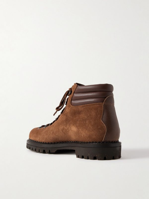 Vettore Leather-Trimmed Suede Boots - BK Vettore Leather-Trimmed Suede Boots - BK