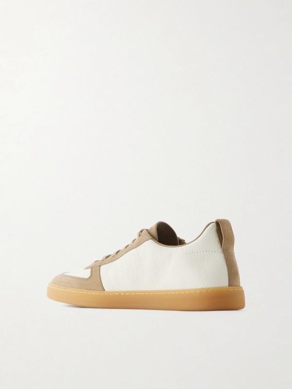 Repton Textured-Leather and Deerskin Sneakers - BK Repton Textured-Leather and Deerskin Sneakers - BK