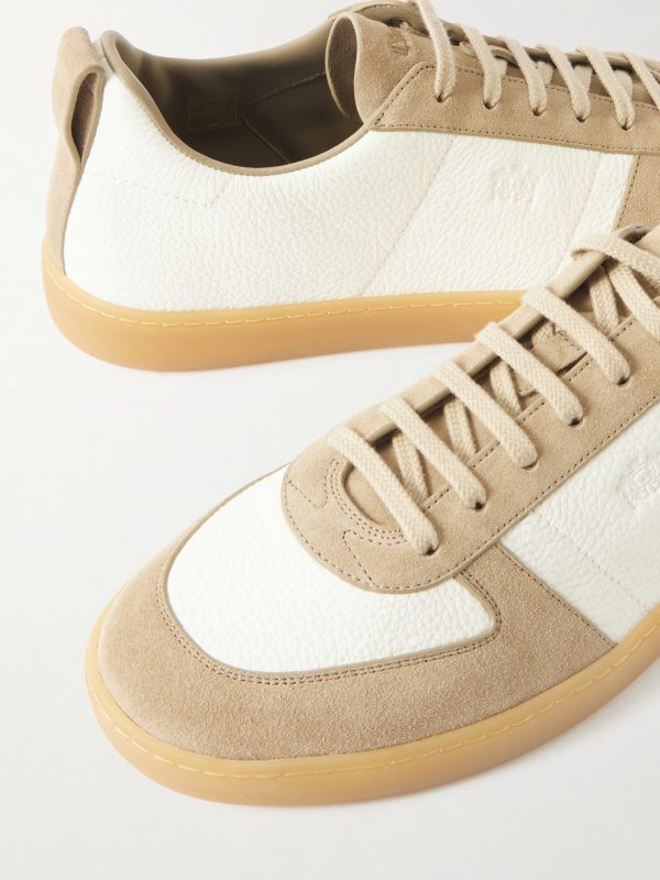 Repton Textured-Leather and Deerskin Sneakers - CU Repton Textured-Leather and Deerskin Sneakers - CU