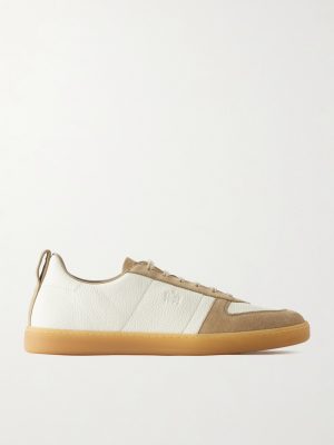 Repton Textured-Leather and Deerskin Sneakers Repton Textured-Leather and Deerskin Sneakers