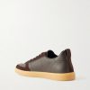 Repton Textured-Leather and Deerskin Sneakers - BK