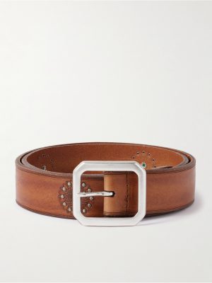 3.5cm Embellished Leather Belt 3.5cm Embellished Leather Belt