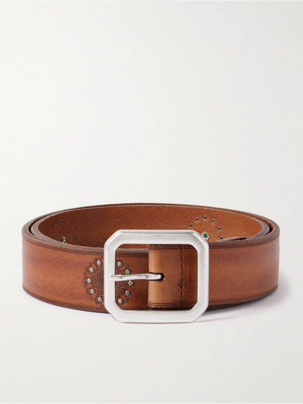 3.5cm Embellished Leather Belt 3.5cm Embellished Leather Belt