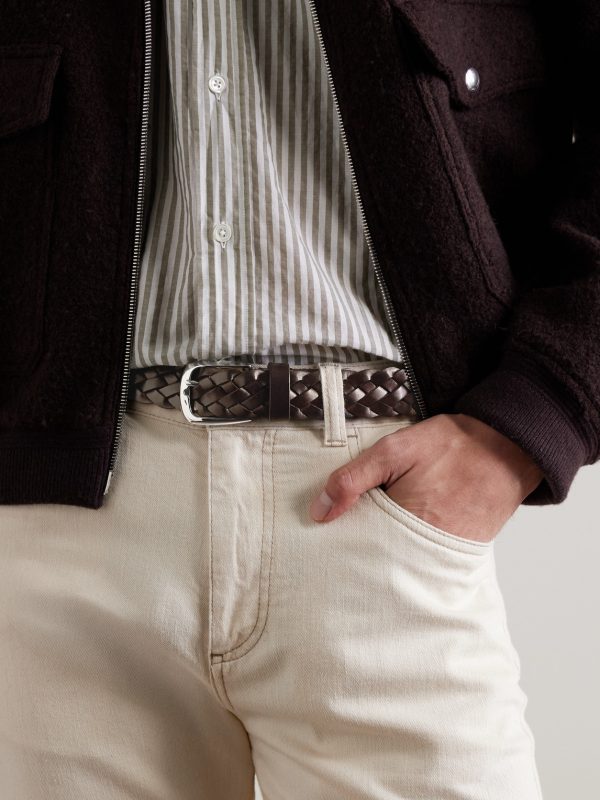 3cm Woven Leather Belt - FR 3cm Woven Leather Belt - FR