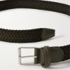 3.5cm Leather-Trimmed Woven Belt - E1 3.5cm Leather-Trimmed Woven Belt - E1