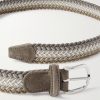 Suede-Trimmed Woven Cord Belt - E1 Suede-Trimmed Woven Cord Belt - E1