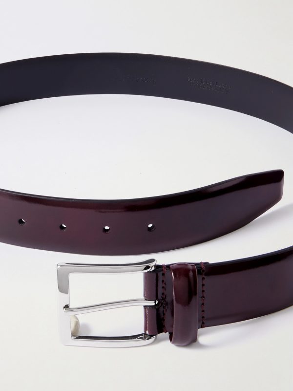 4cm Glossed-Leather Belt - E1 4cm Glossed-Leather Belt - E1