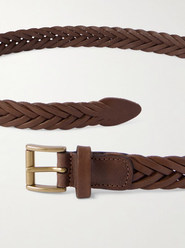 2.5cm Woven Leather Belt - E1