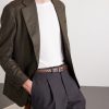 2.5cm Woven Leather Belt - FR