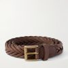 2.5cm Woven Leather Belt