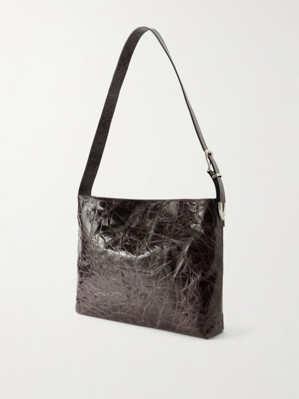 Ukanda Crinkled Leather Tote - BK Ukanda Crinkled Leather Tote - BK