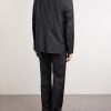 Double-Breasted Checked Virgin Suit Jacket - BK